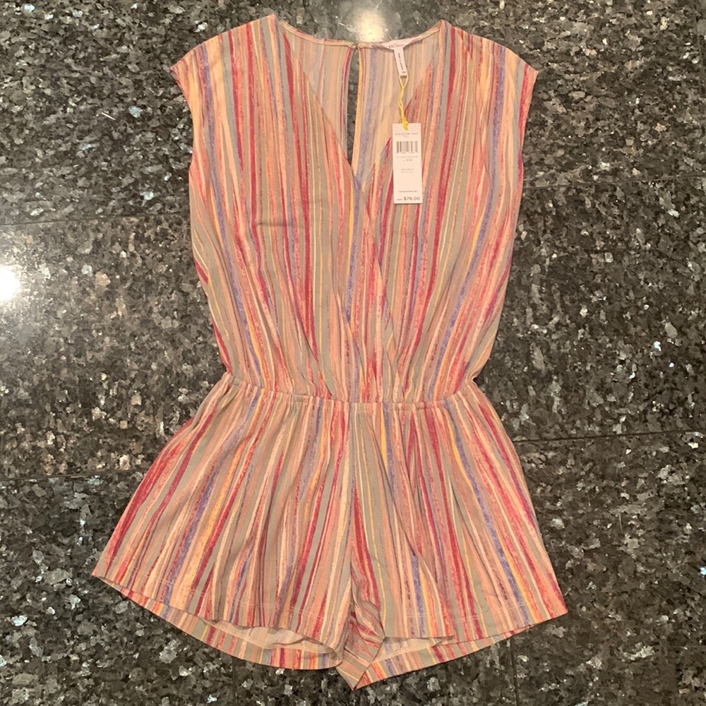 BCBG multi color romper